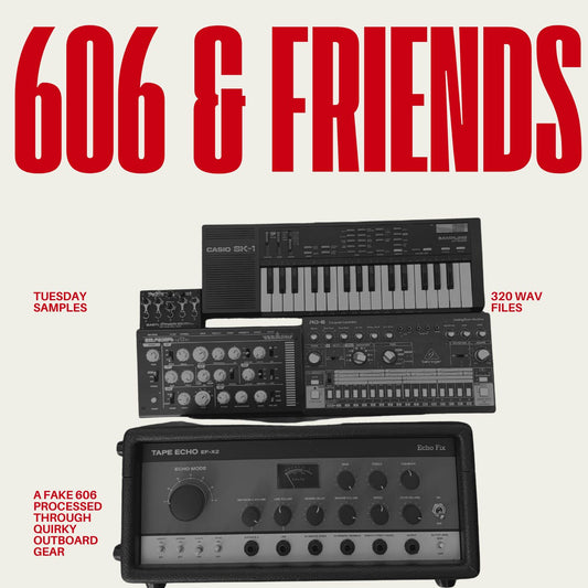 606 Drum Machine Samples from The Behringer RD6 on tape